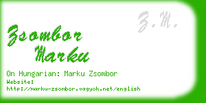 zsombor marku business card